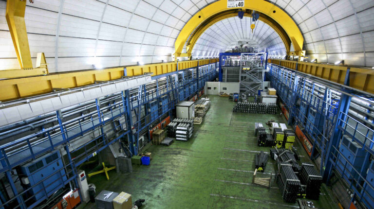 Una delle sale dei Laboratori Nazionali del Gran Sasso