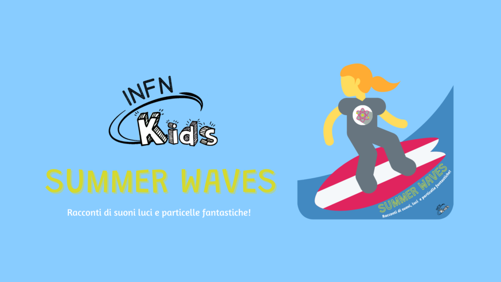 "Summer Waves" con immagine di bambina che fa surf