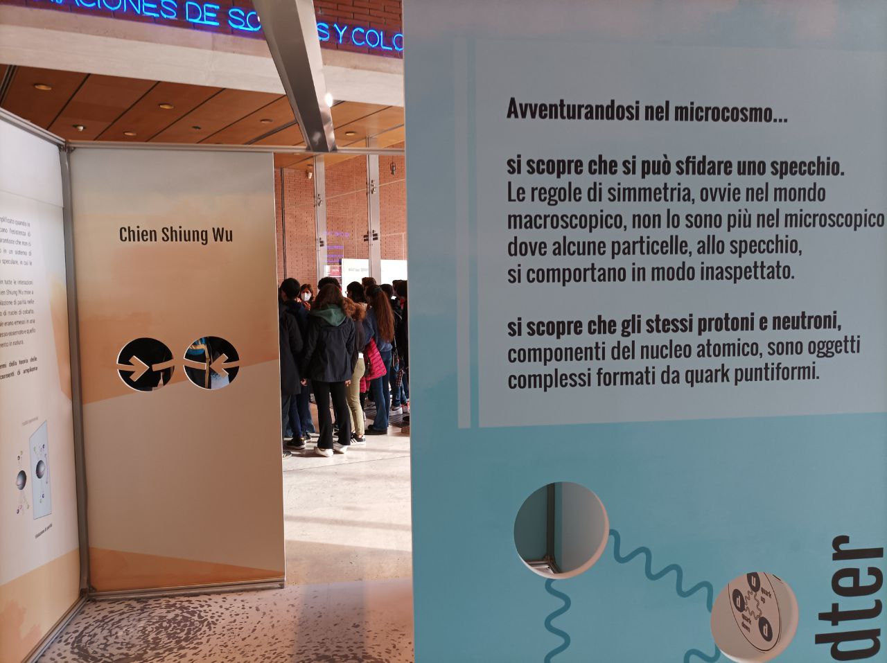 Fotografia della mostra Volti e Sfide della fisica