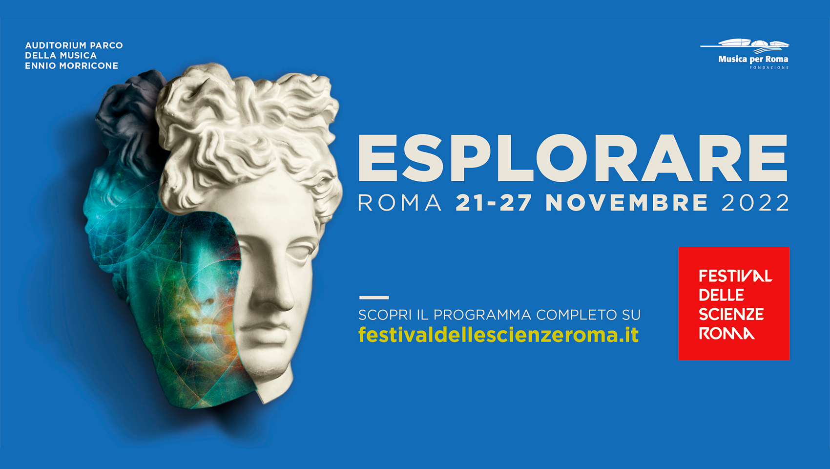 Immagine del Festival delle scienze di Roma 2022 con tema Esplorare