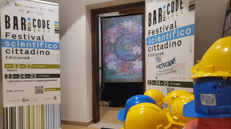 allestimento dell'escape room escape a BARIcode 2023