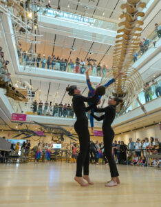 ballerine durante spettacolo di danza sulla meccanica quantistica al MUSE. Credit: Daniele Panato