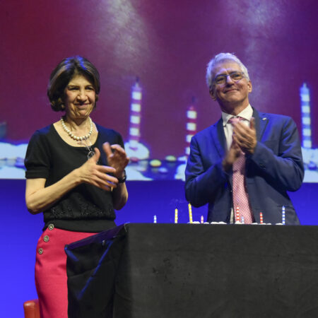 Fabiola Gianotti e Antonio Zoccoli