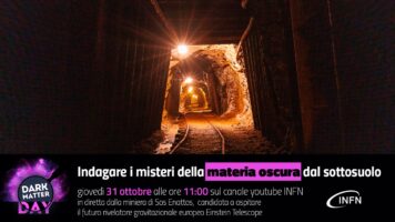 Locandina della diretta INFN per il Dark Matter Day 2024