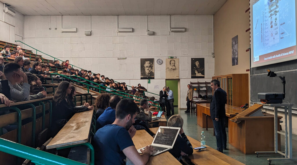 studenti alla Sapienza Università di Roma per l'evento inaugurale del progetto INFN Lab2Go