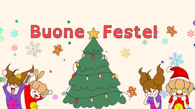 Immagine di augurio di buone feste di INFN kids