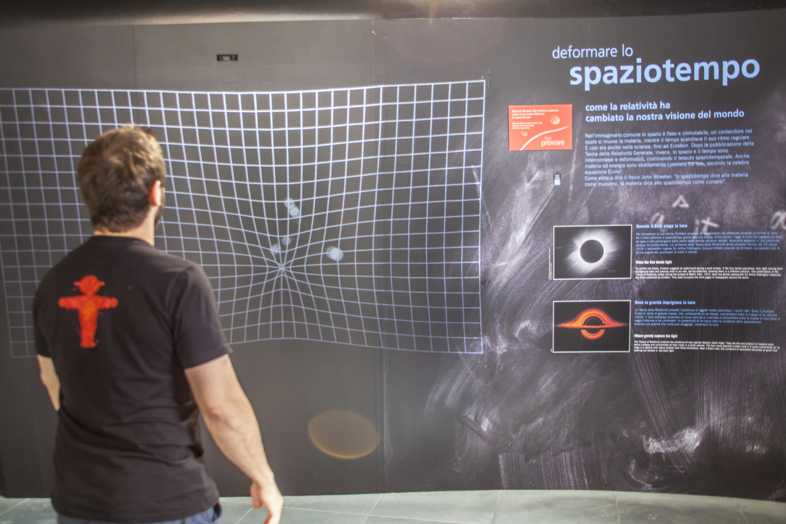 installazione interattiva sulla rete dello spaziotempo