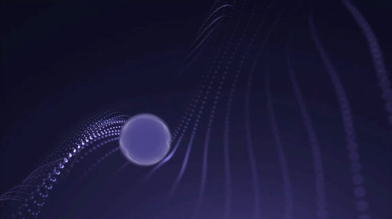 immagine grafica che rappresenta il dualismo onda particella