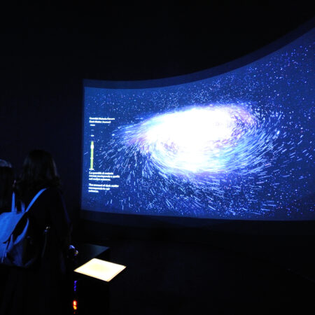 il visitatore può modificare la percentuale di materia oscura nell’universo.